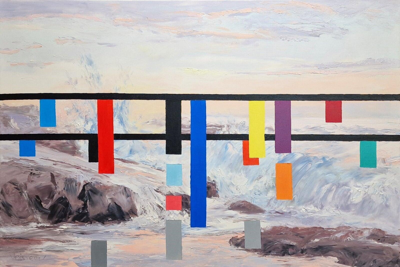 Couple Timeline, oil painting in canvas by Margus Veisveer