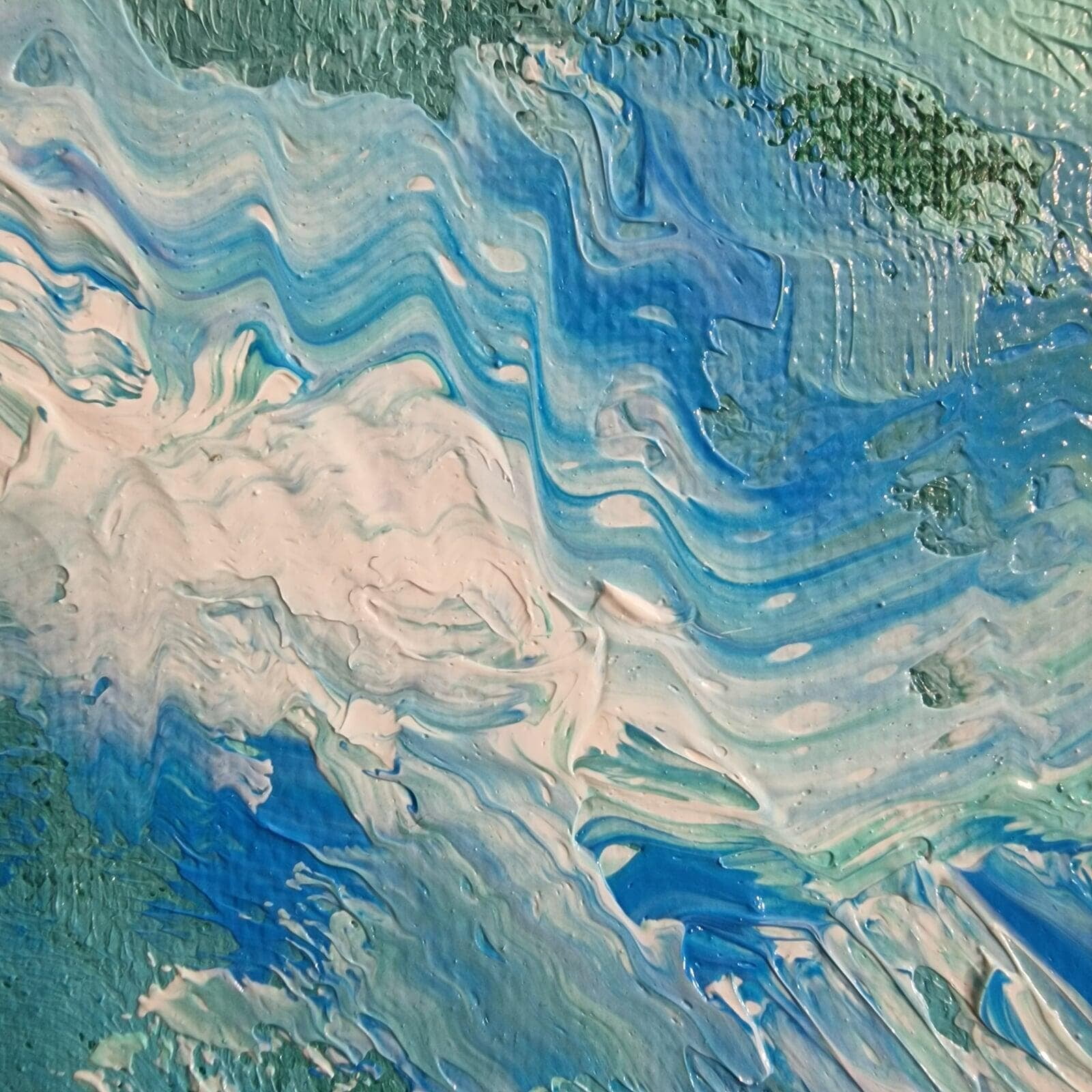 I do not see them simply as fragments of a blue abstract surface